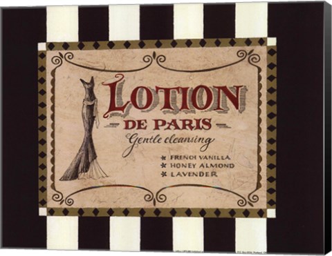 Framed Lotion Label Print