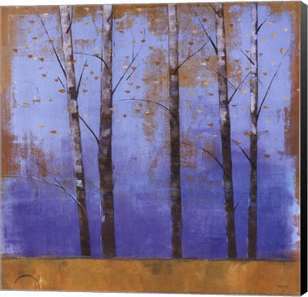 Framed Birch Trees I - mini Print
