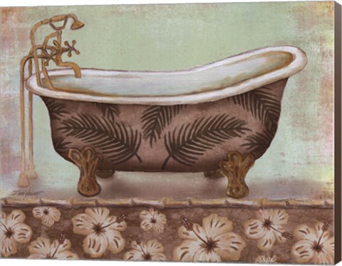 Framed Tropical Bath I - mini Print