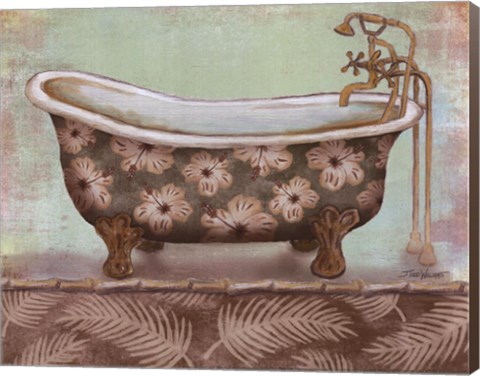 Framed Tropical Bath II - mini Print