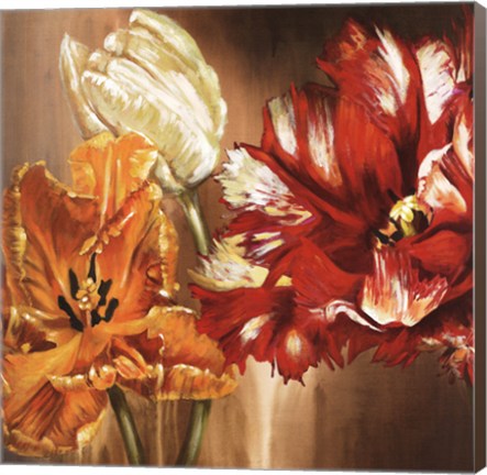 Framed Tulips - square Print