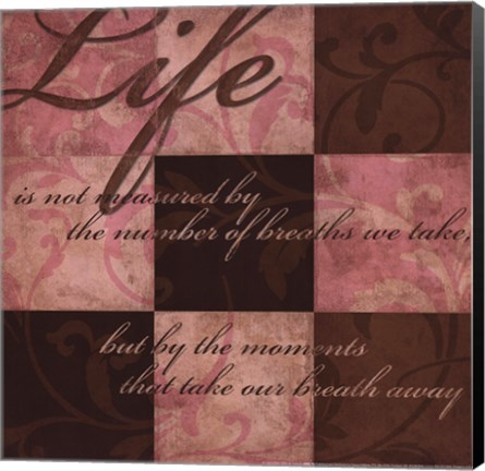 Framed Life in Pink Print