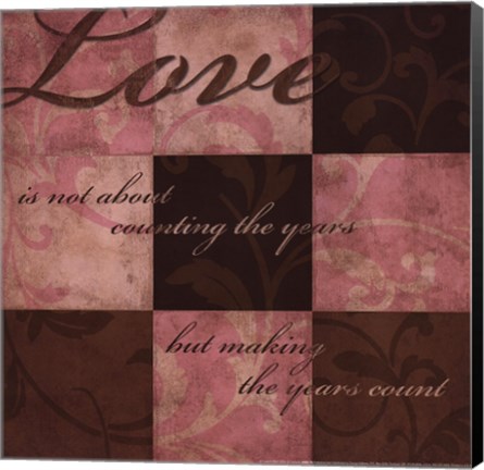 Framed Love in Pink Print