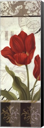 Framed Etude en Rouge Panel II - mini Print