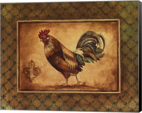 Framed Country Rooster II - mini Print