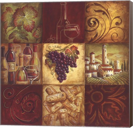 Framed Tuscan Wine II - mini Print