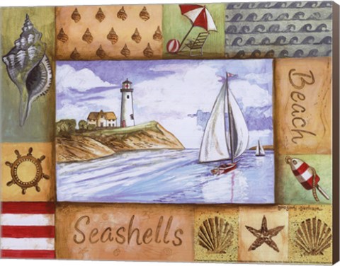 Framed Summer Beach II Print