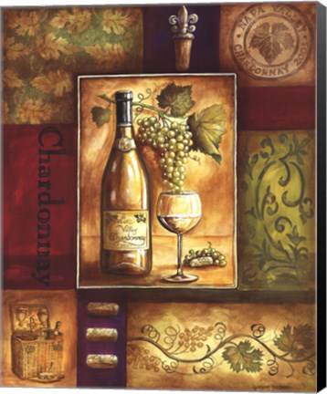 Framed Valley Wine I Print