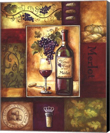 Framed Valley Wine II Print