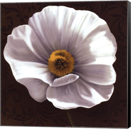 Framed White Poppies I - mini Print