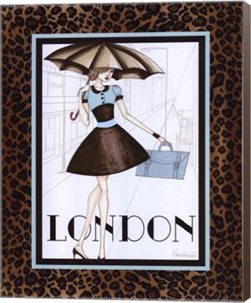Framed City Girl I - mini Print