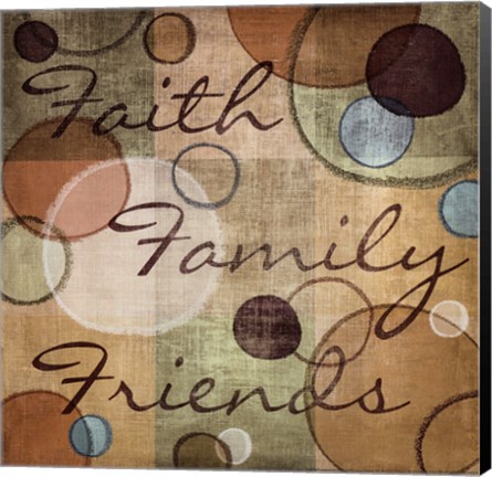 Framed Faith Family Friends Print
