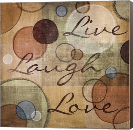 Framed Live Laugh Love Print