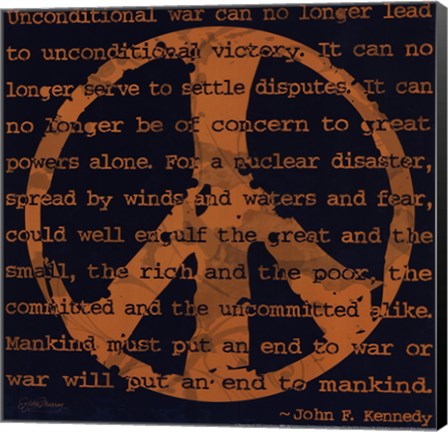 Framed Peace Sign III Print