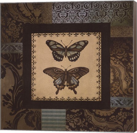 Framed Butterfly Garden I Print