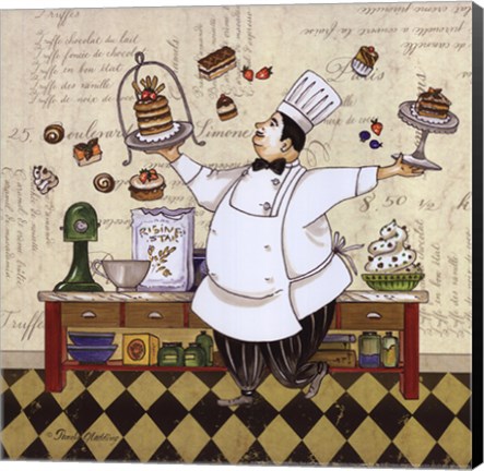 Framed Chef Pastry Print