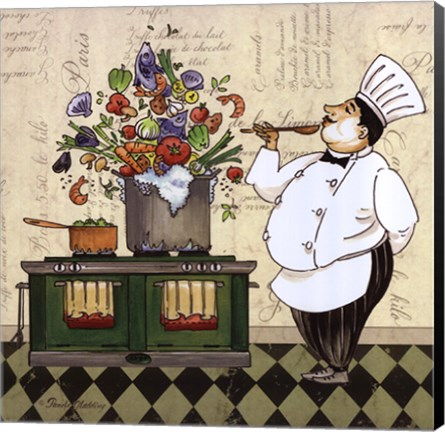 Framed Chef Soup Print