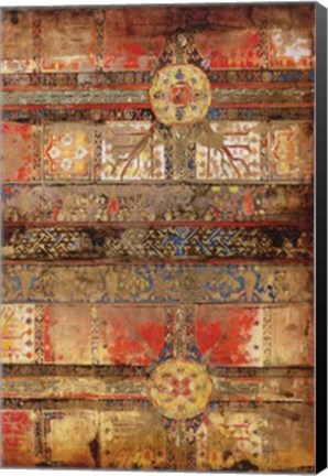 Framed Tribal Gold I Print