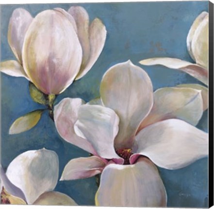 Framed New Magnolias I Print