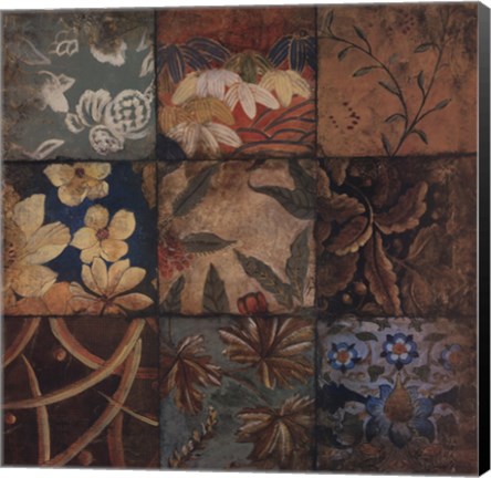 Framed Floral Mosaic IV Print