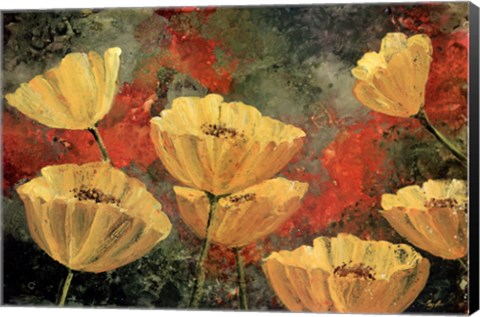 Framed Yellow Pops I Print