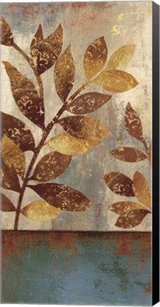 Framed Bronze Leaves II Print