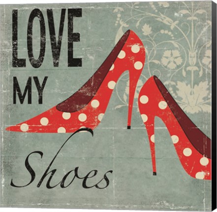 Framed Love My Shoes Print