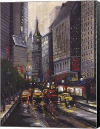 Framed City Street I Print