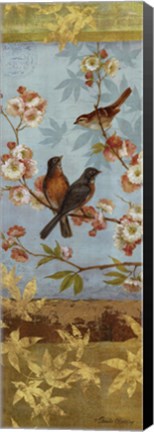 Framed Robins &amp; Blooms Panel Print