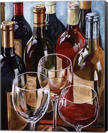 Framed Wine Reflections I - mini Print