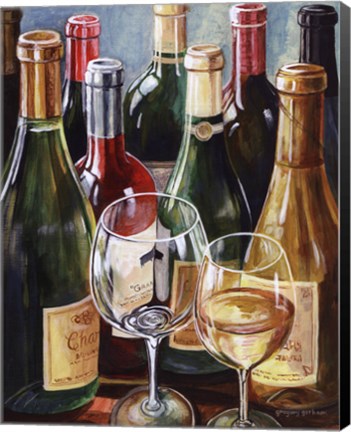 Framed Wine Reflections II - mini Print