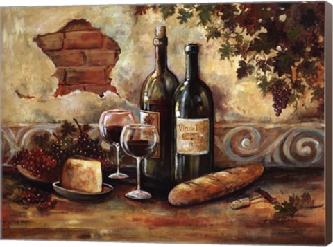 Framed Bountiful Wine II Print