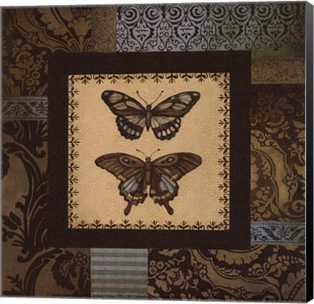 Framed Butterfly Garden I - petite Print