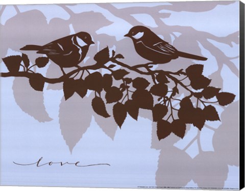 Framed Chickadee Love  - mini Print
