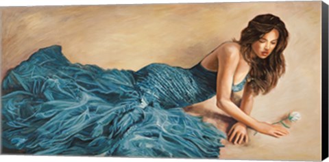 Framed Donna in blu Print