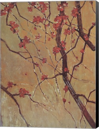 Framed Blossom Panel II (detail) Print