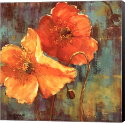 Framed Poppies II Print