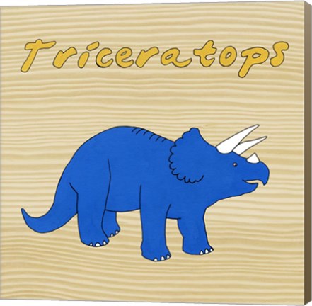 Framed Triceratops Print