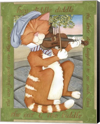 Framed Cat &amp; The Fiddle Print