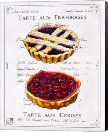 Framed Tartes aux Cerises et Framboises Print