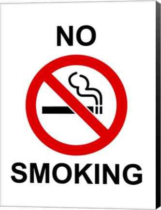 Framed No Smoking - sign Print