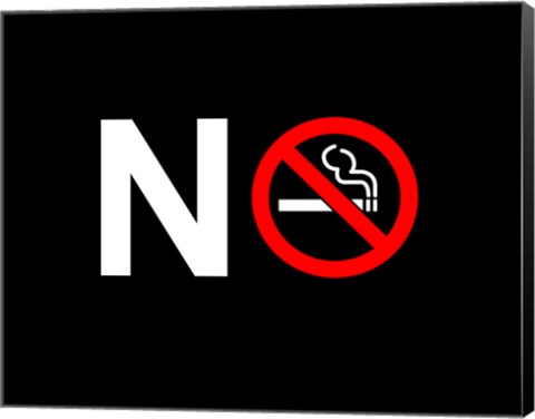 Framed No Smoking - NO SIGN (Small) Print