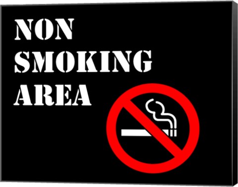 Framed Non Smoking Area Print