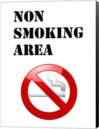 Framed Non Smoking Area Print