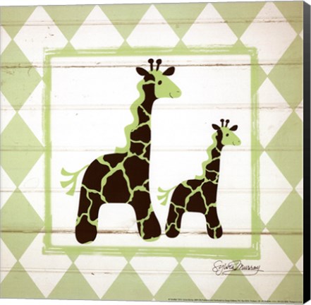 Framed Giraffes Print