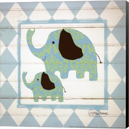 Framed Elephants Print