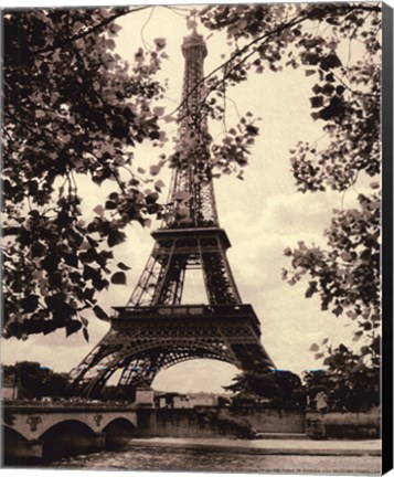 Framed Eiffel Tower II - mini Print