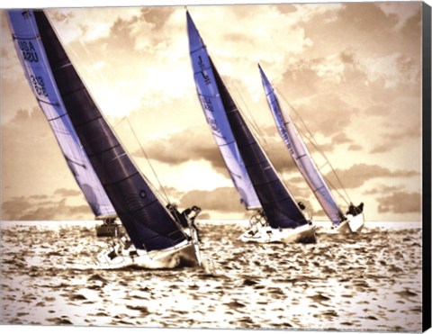 Framed Racing Waters II - mini Print