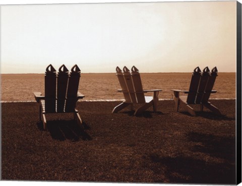 Framed Adirondack Chairs II - mini Print