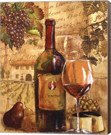 Framed Wine Collage I - mini Print